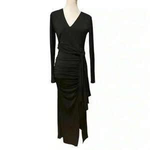White House Black Market Long Sleeve Ruched Body Con Dress Size 2